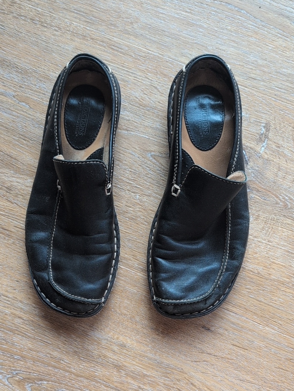 Predictions Leather Slip-On Loafers - Black, 7.5